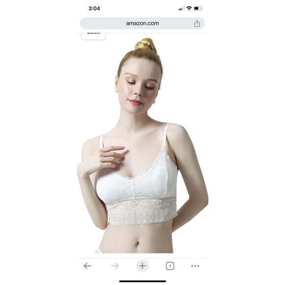 NEW Comfortable Lace Bralette Panty Set With Removable Pads Lingerie For Women - Picture 5 of 10